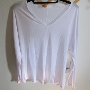 Fabletics Lydia Side Slit Long Sleeve Tee  | NWT